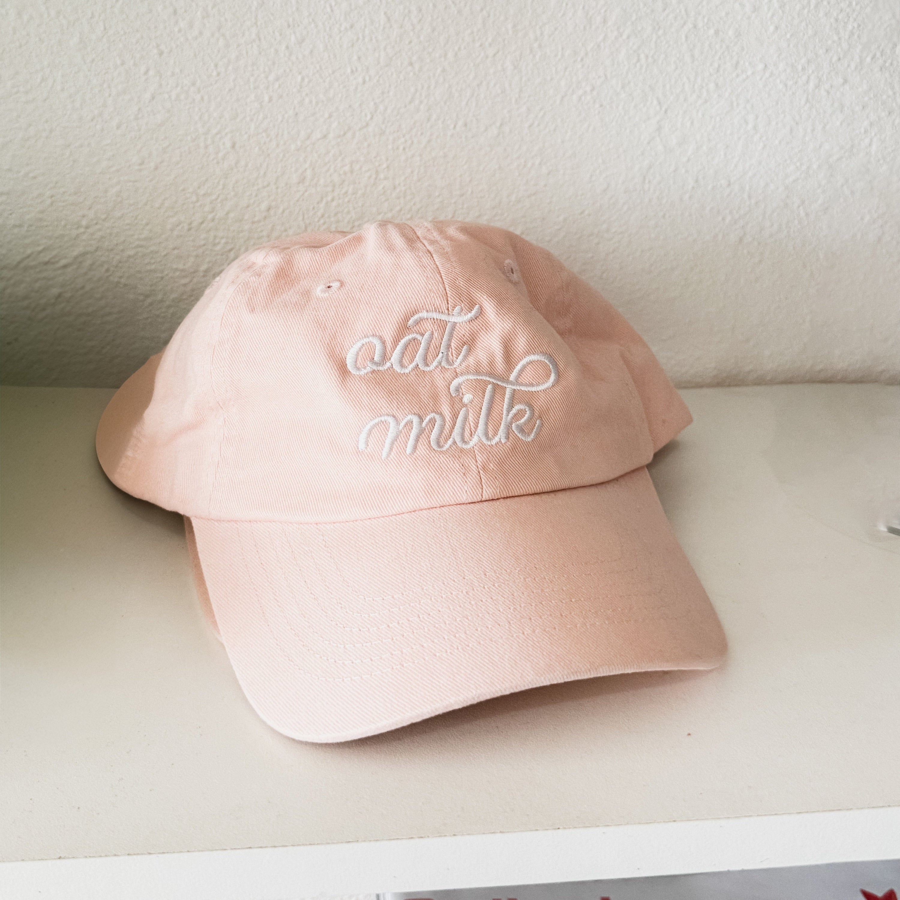 Oat Milk Embroidered Dad Hat